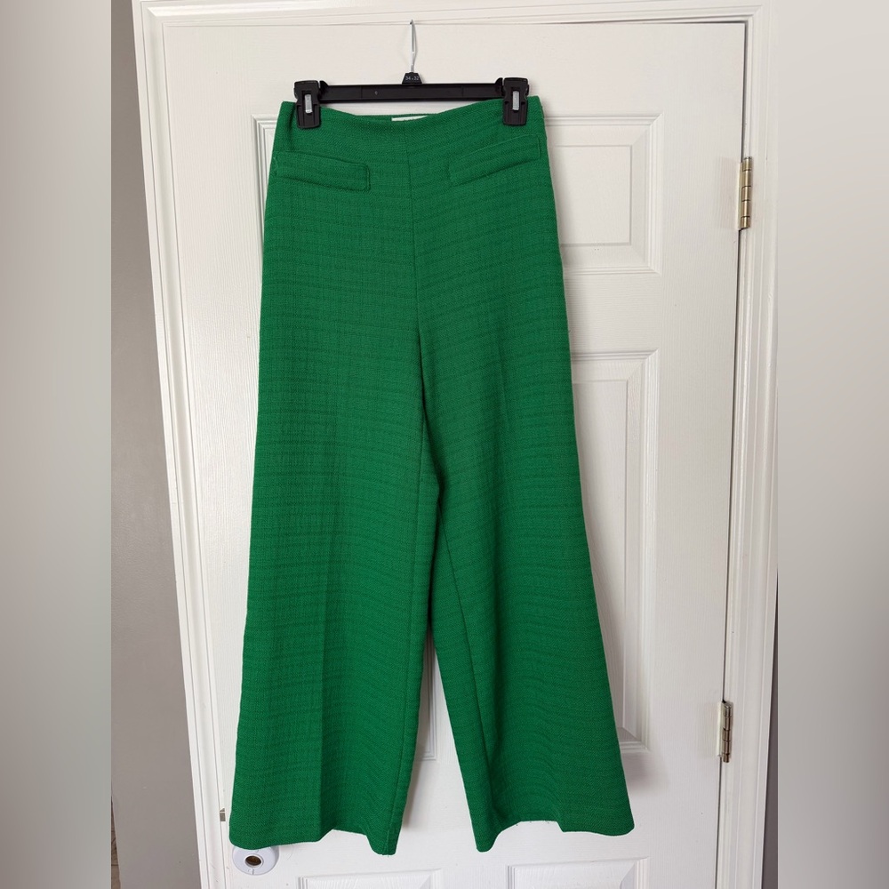 Mango Wide Leg Tweed Pants